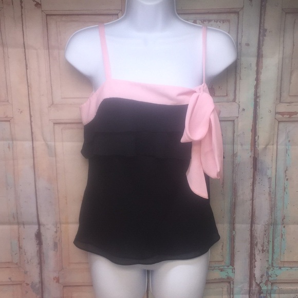 ❤️ ANN TAYLOR LOFT SpaghettiTop w/bow - Picture 3 of 5